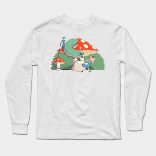 Alice in Wonderland and the Caterpillar Long Sleeve T-Shirt
